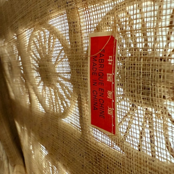 Vintage 70s Woven Wicker Rattan Straw Coastal Tote Bag Boho Hippie Floral - Picture 6 of 8